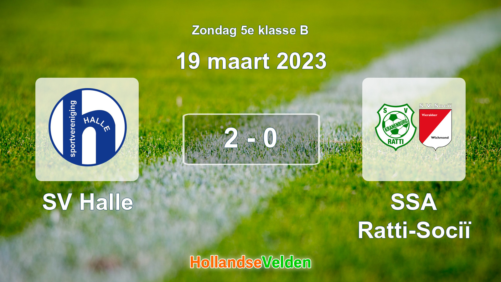 Gespeelde wedstrijd: SV Halle - SSA Ratti-Sociï 2 - 0 (19 maart 2023)
