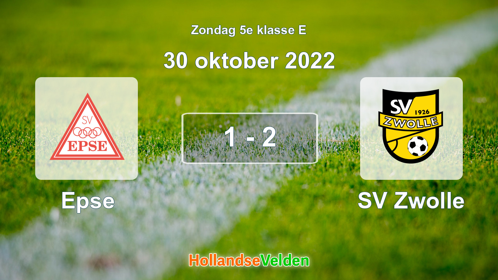 Gespeelde wedstrijd: Epse - SV Zwolle 1 - 2 (30 oktober 2022)