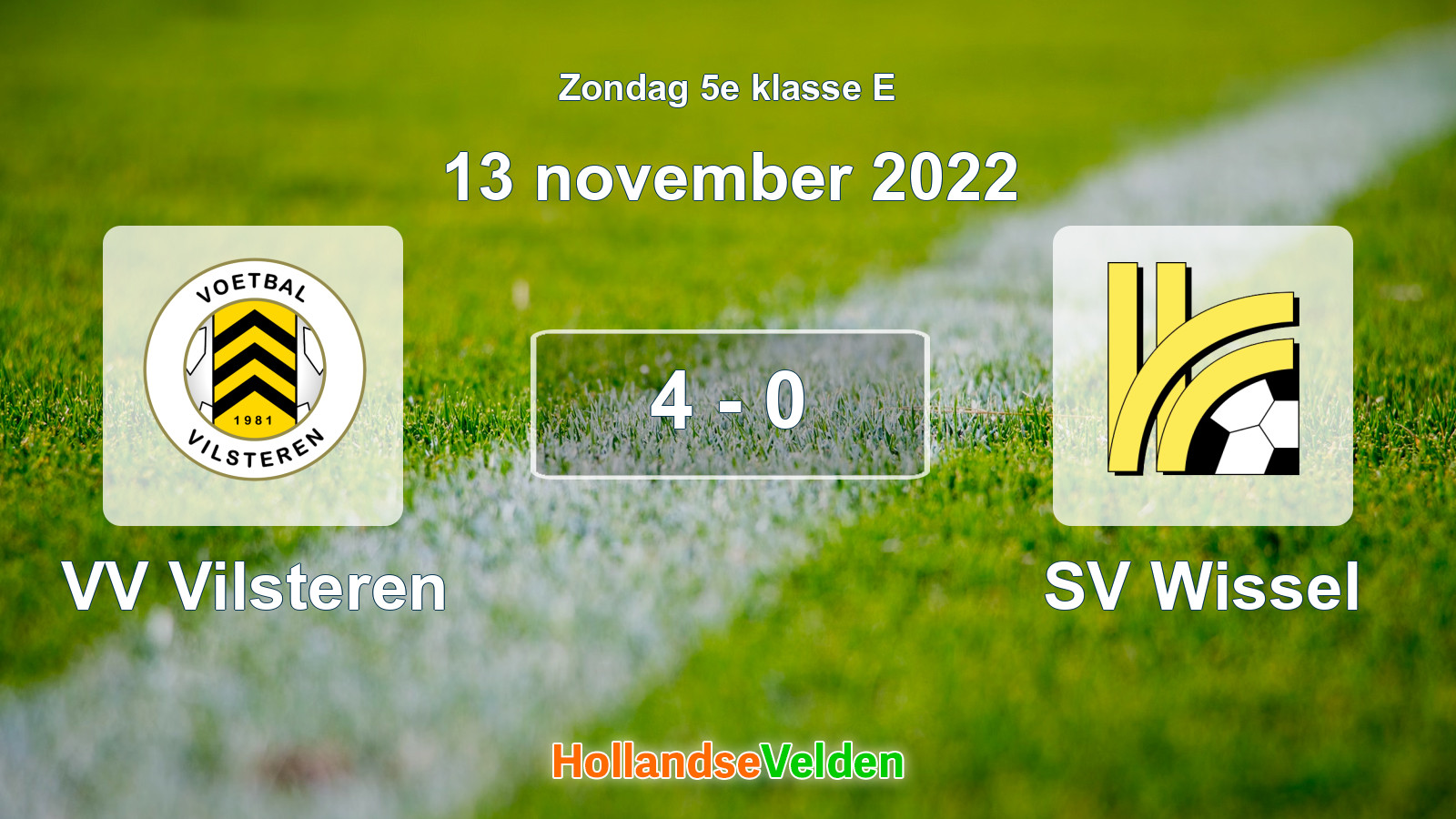 Gespeelde wedstrijd: VV Vilsteren - SV Wissel 4 - 0 (13 november 2022)