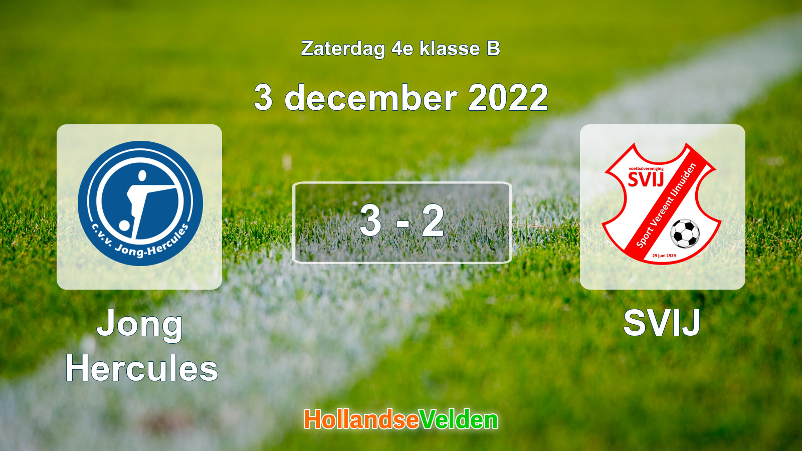 Gespeelde wedstrijd: Jong Hercules - SVIJ 3 - 2 (3 december 2022)