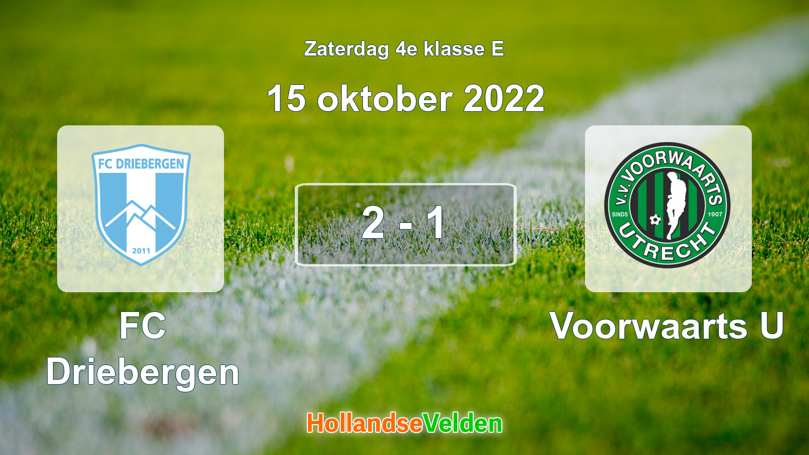 Gespeelde wedstrijd: FC Driebergen - Voorwaarts U 2 - 1 (15 oktober 2022)