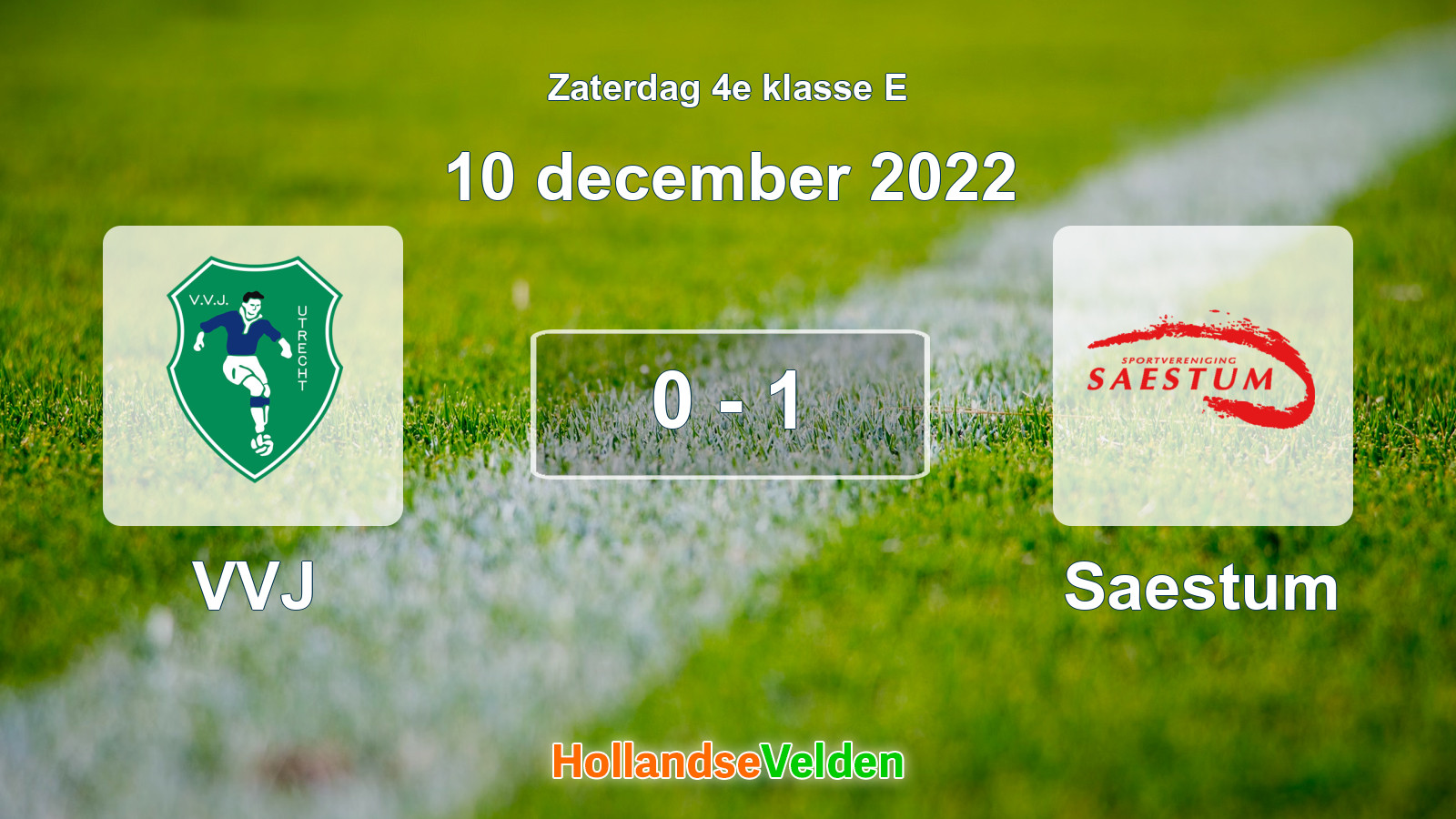 Gespeelde wedstrijd: VVJ - Saestum 0 - 1 (10 december 2022)