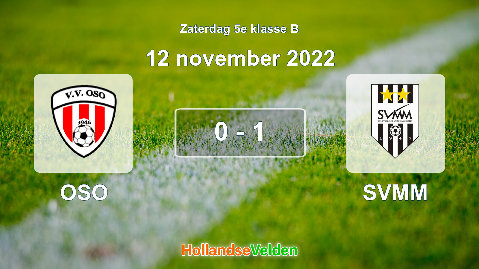 Gespeelde wedstrijd: OSO - SVMM 0 - 1 (12 november 2022)