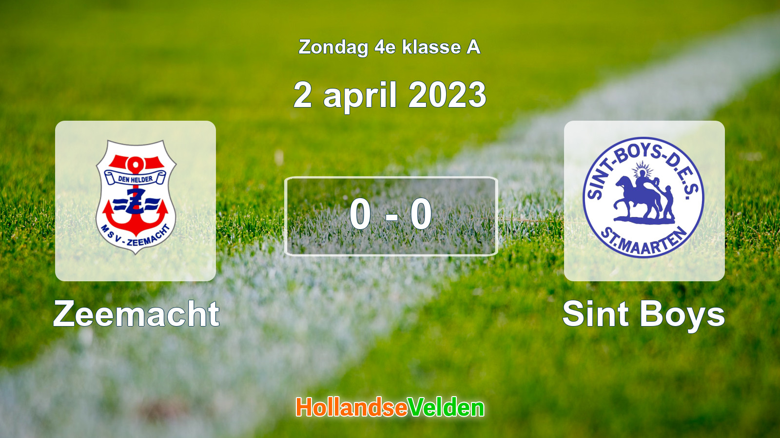 Gespeelde wedstrijd: Zeemacht - Sint Boys 0 - 0 (2 april 2023)