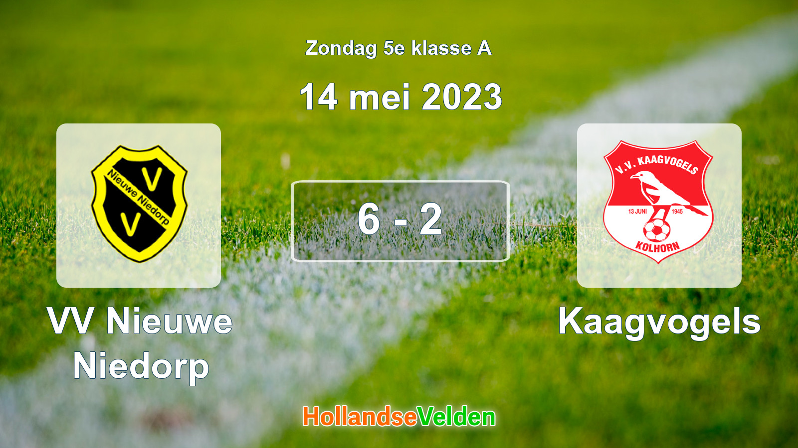 Gespeelde wedstrijd: VV Nieuwe Niedorp - Kaagvogels 6 - 2 (14 mei 2023)