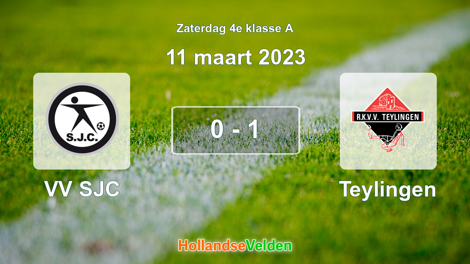 Gespeelde wedstrijd: VV SJC - Teylingen 0 - 1 (11 maart 2023)