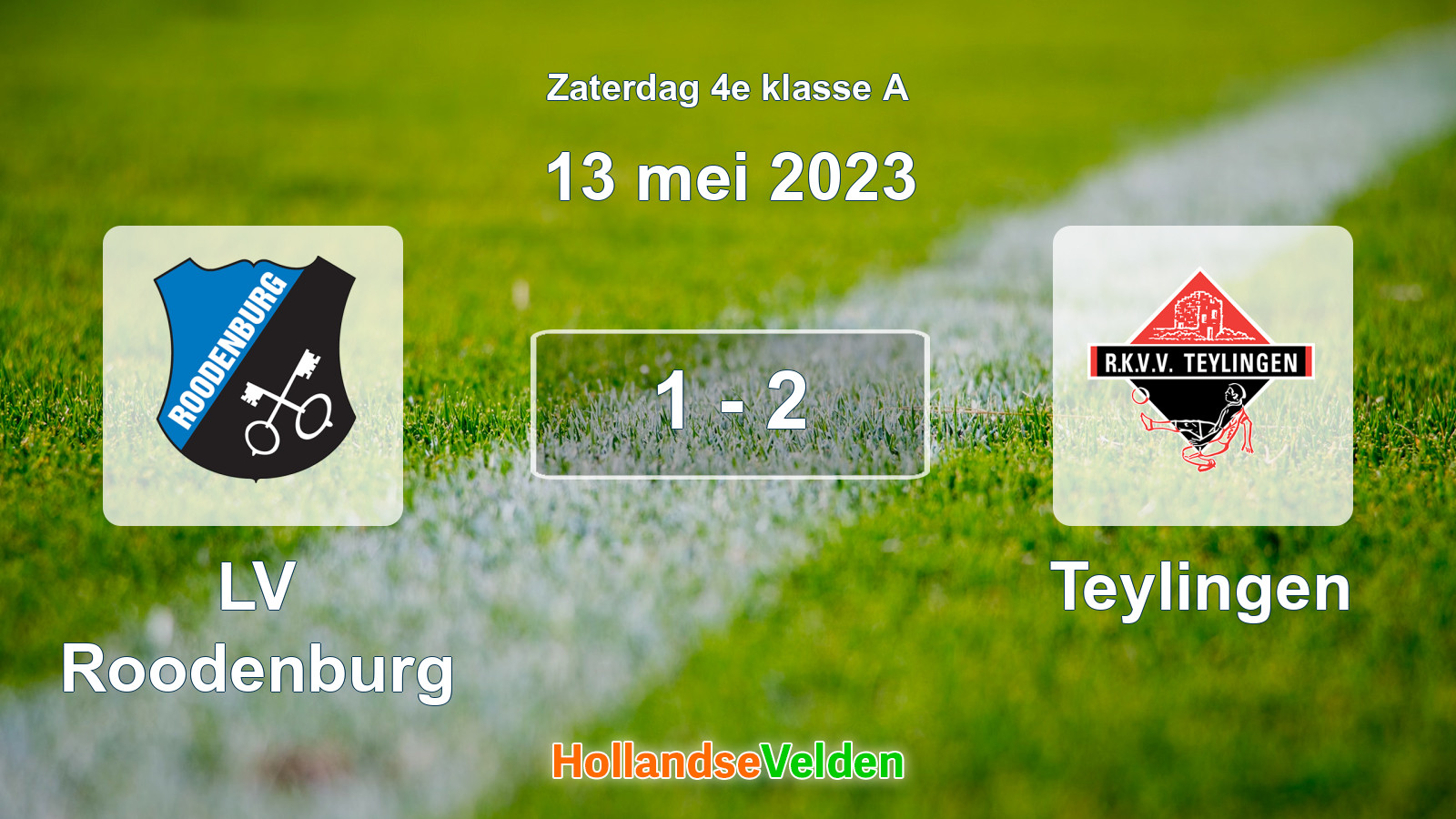 Gespeelde wedstrijd: LV Roodenburg - Teylingen 1 - 2 (13 mei 2023)