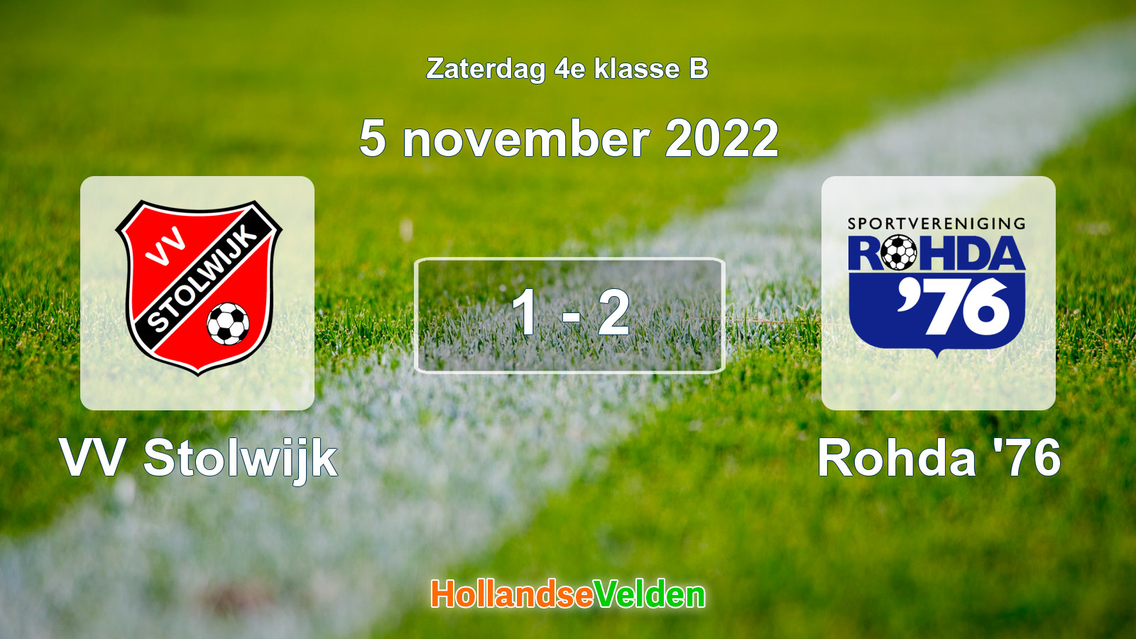Gespeelde wedstrijd: VV Stolwijk - Rohda '76 1 - 2 (5 november 2022)
