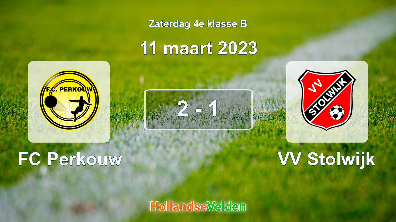 Gespeelde wedstrijd: FC Perkouw - VV Stolwijk 2 - 1 (11 maart 2023)