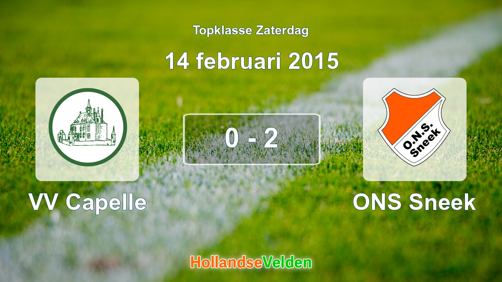 Gespeelde wedstrijd: VV Capelle - ONS Sneek 0 - 2 (14 februari 2015)