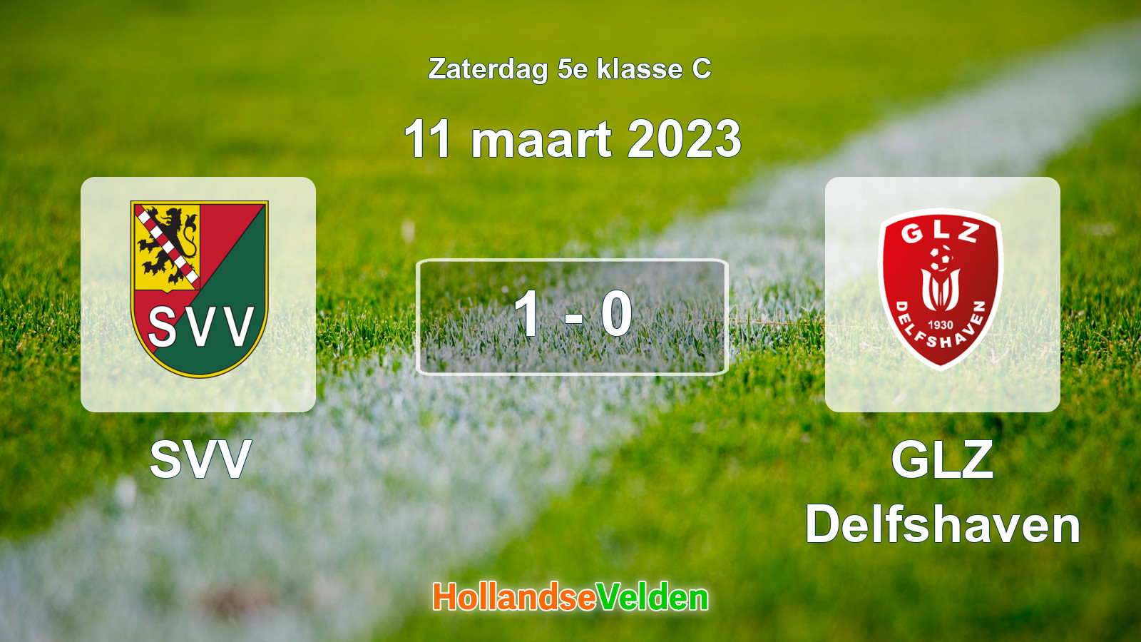 Gespeelde wedstrijd: SVV - GLZ Delfshaven 1 - 0 (11 maart 2023)
