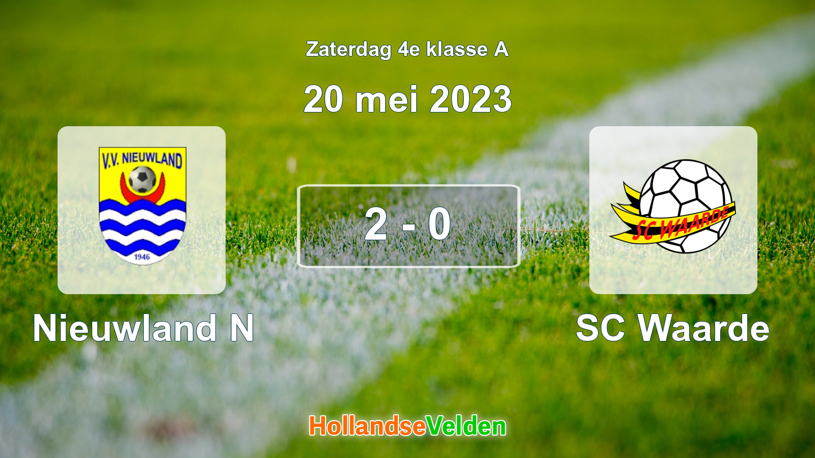 Gespeelde wedstrijd: Nieuwland N - SC Waarde 2 - 0 (20 mei 2023)