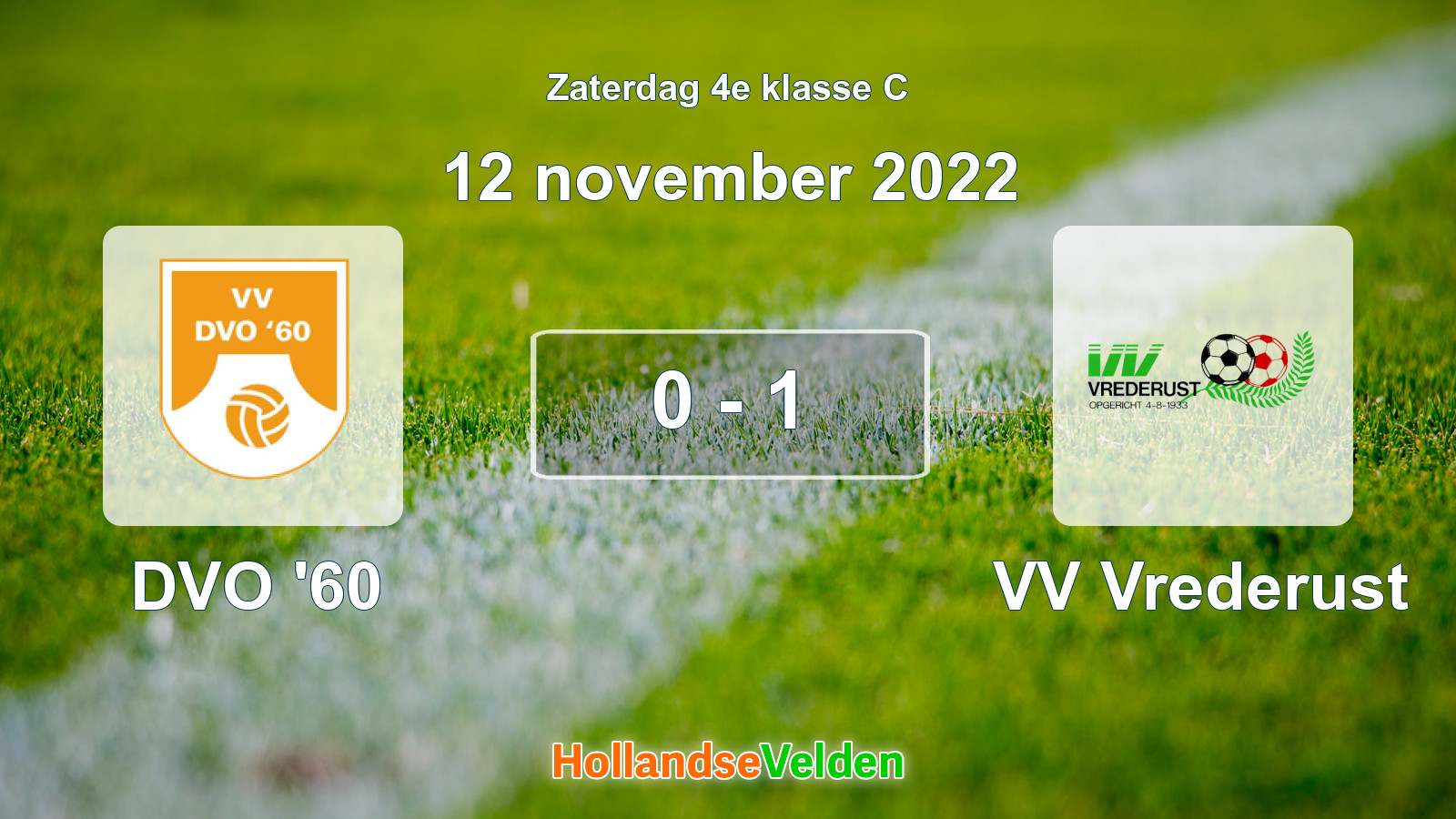 Gespeelde wedstrijd: DVO '60 - VV Vrederust 0 - 1 (12 november 2022)