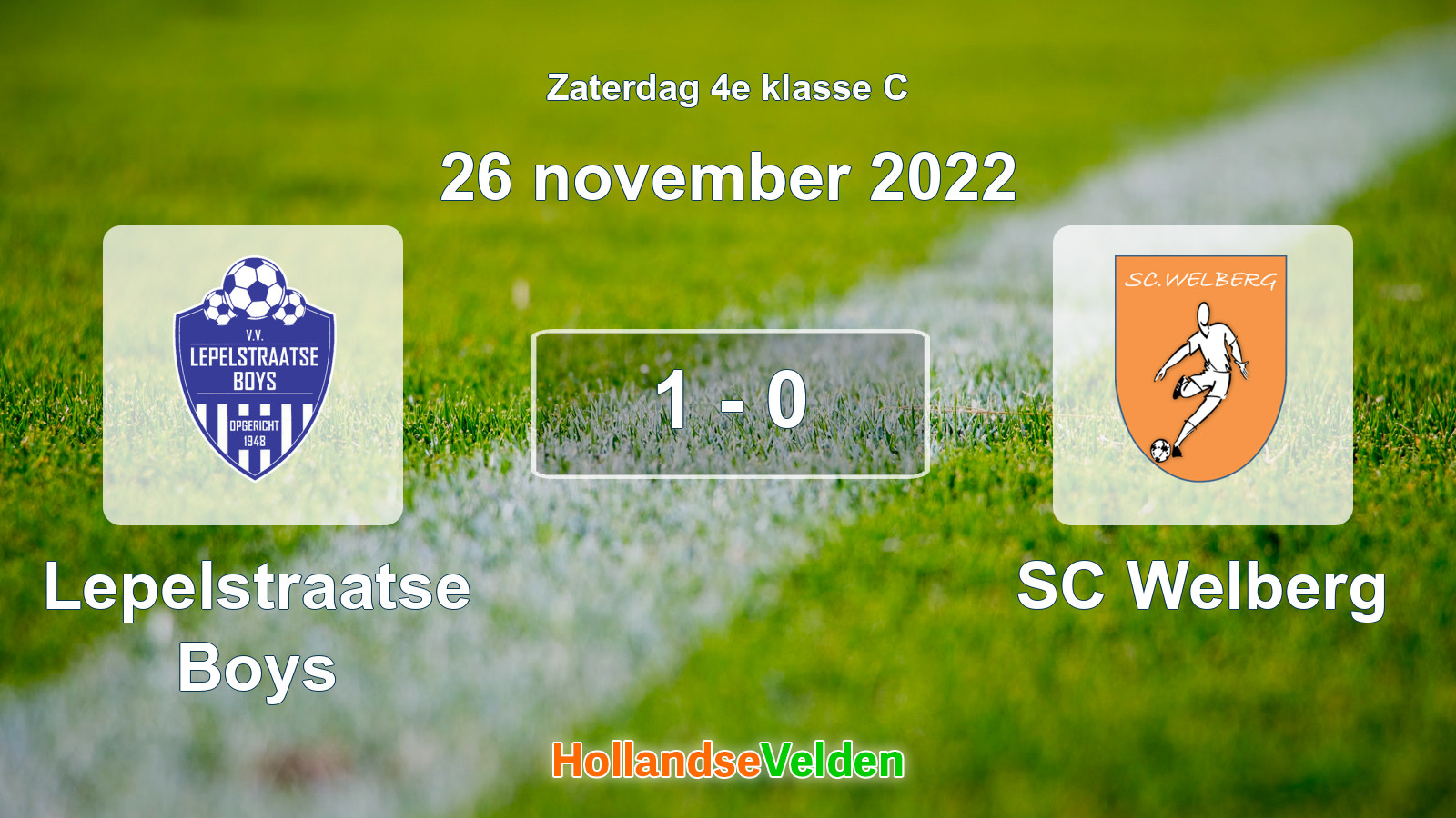 Gespeelde wedstrijd: Lepelstraatse Boys - SC Welberg 1 - 0 (26 november 2022)