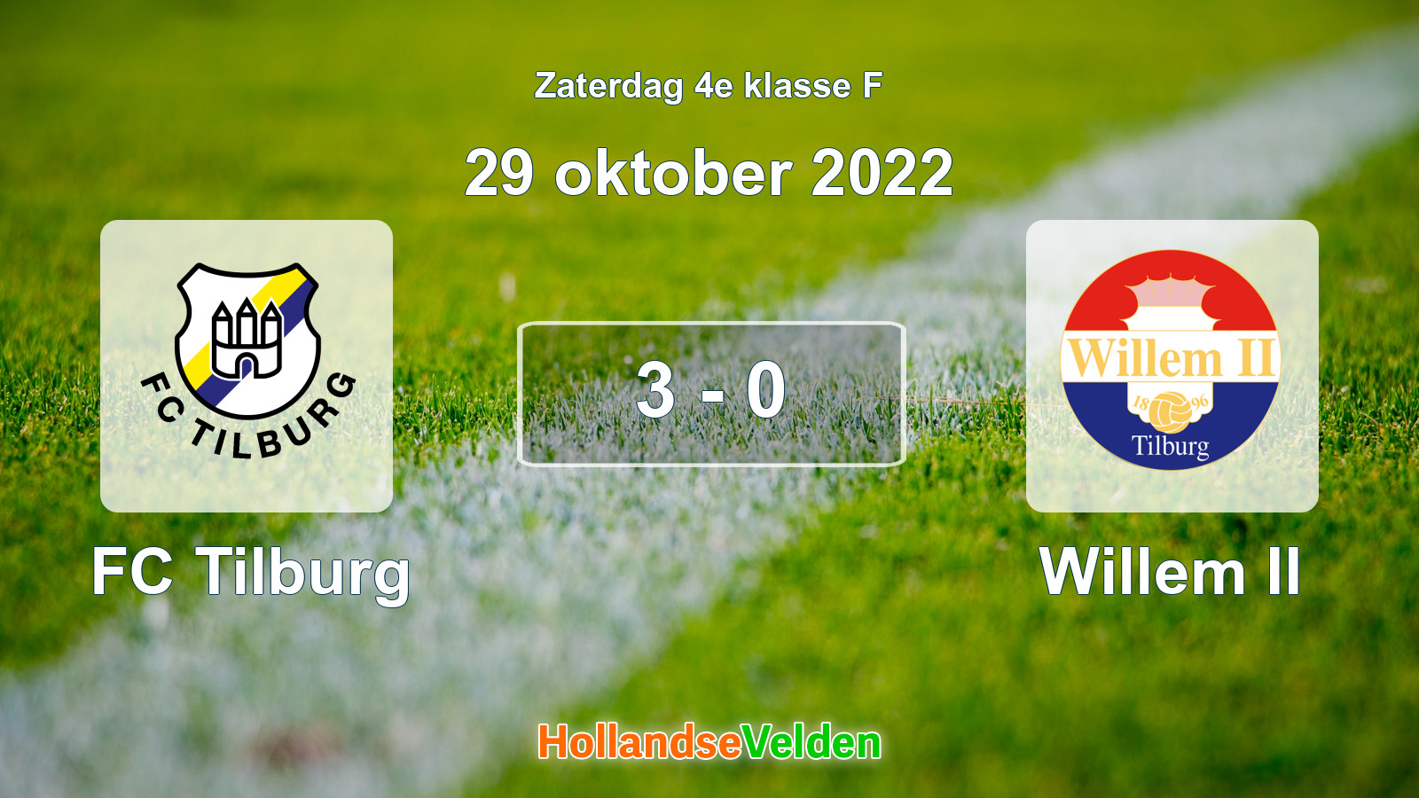 Gespeelde wedstrijd: FC Tilburg - Willem II 3 - 0 (29 oktober 2022)