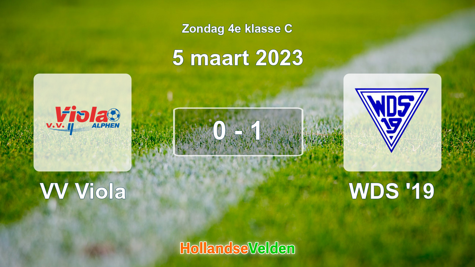 Gespeelde wedstrijd: VV Viola - WDS '19 0 - 1 (5 maart 2023)