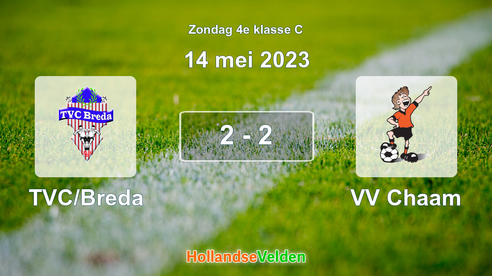Gespeelde wedstrijd: TVC/Breda - VV Chaam 2 - 2 (14 mei 2023)