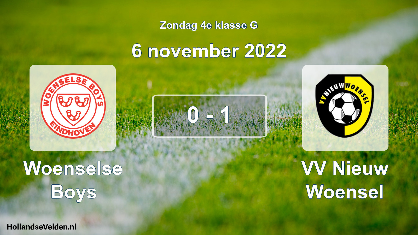 Gespeelde wedstrijd: Woenselse Boys - VV Nieuw Woensel 0 - 1 (6 november 2022)