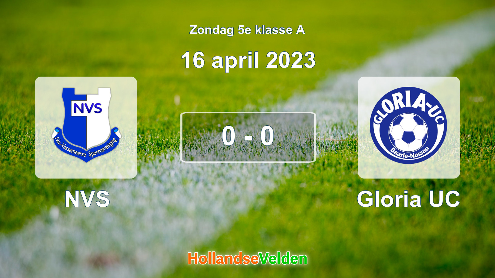 Gespeelde wedstrijd: NVS - Gloria UC 0 - 0 (16 april 2023)