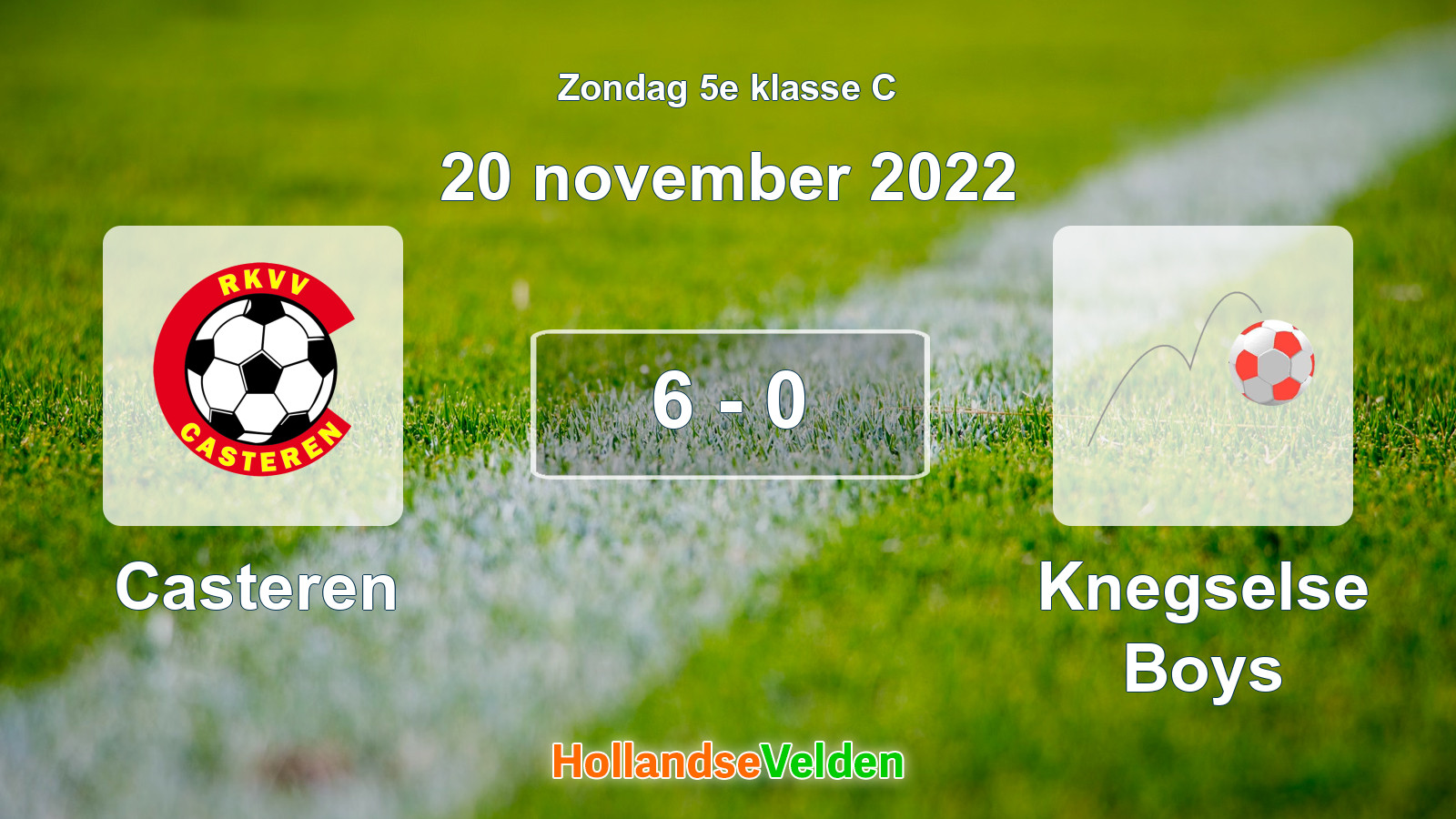 Gespeelde wedstrijd: Casteren - Knegselse Boys 6 - 0 (20 november 2022)