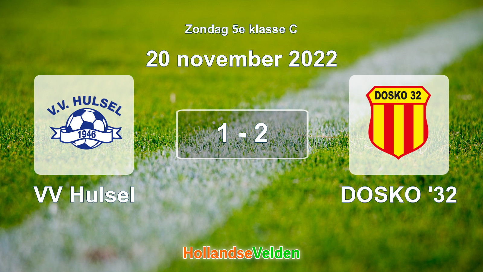 Gespeelde wedstrijd: VV Hulsel - DOSKO '32 1 - 2 (20 november 2022)