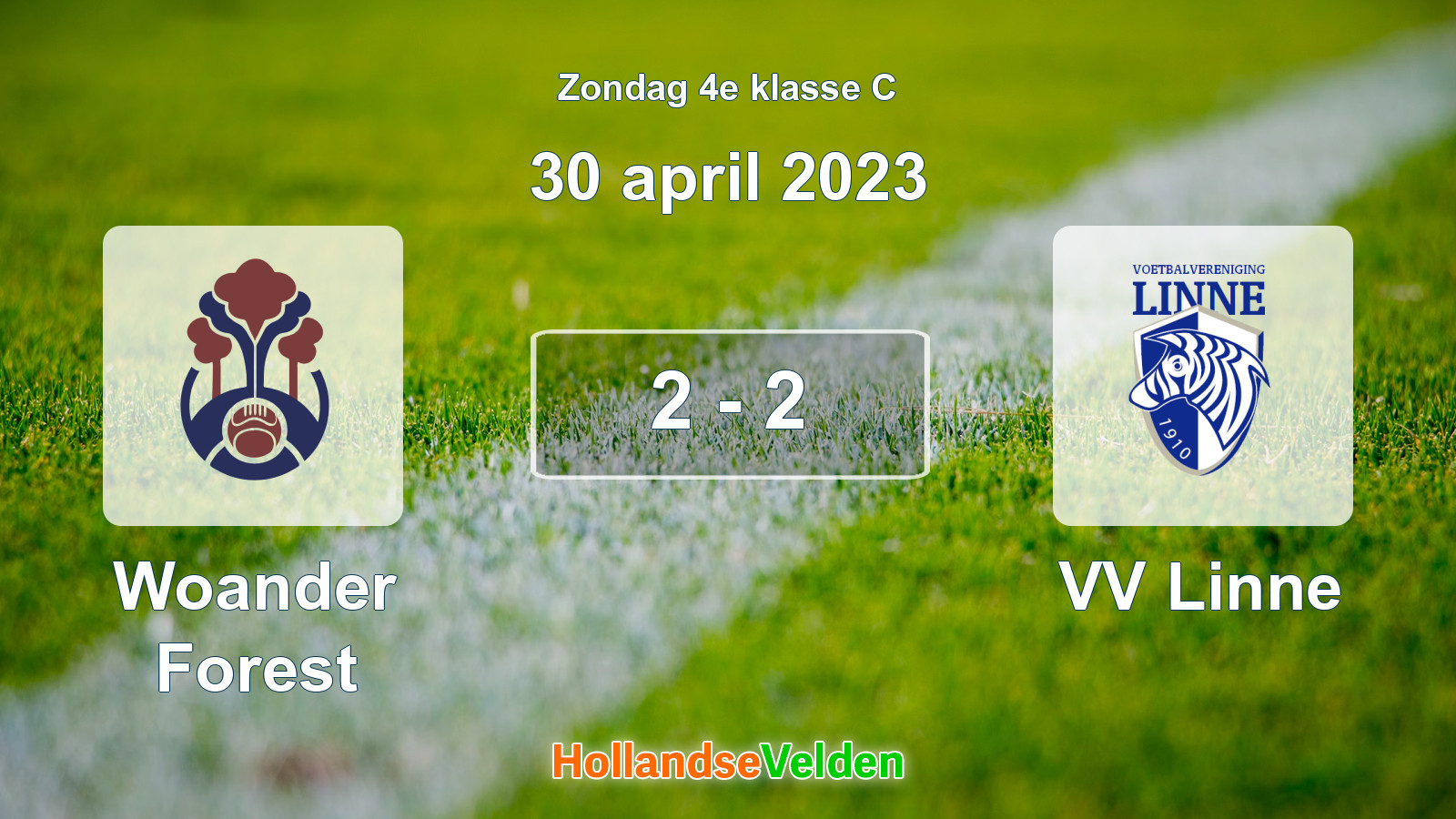 Gespeelde wedstrijd: Woander Forest - VV Linne 2 - 2 (30 april 2023)