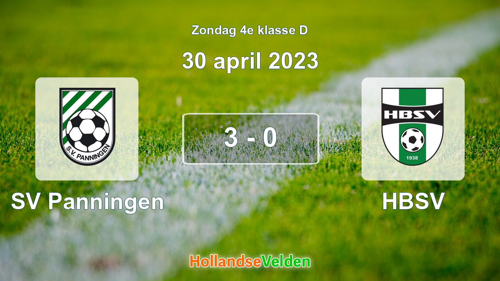 Gespeelde wedstrijd: SV Panningen - HBSV 3 - 0 (30 april 2023)