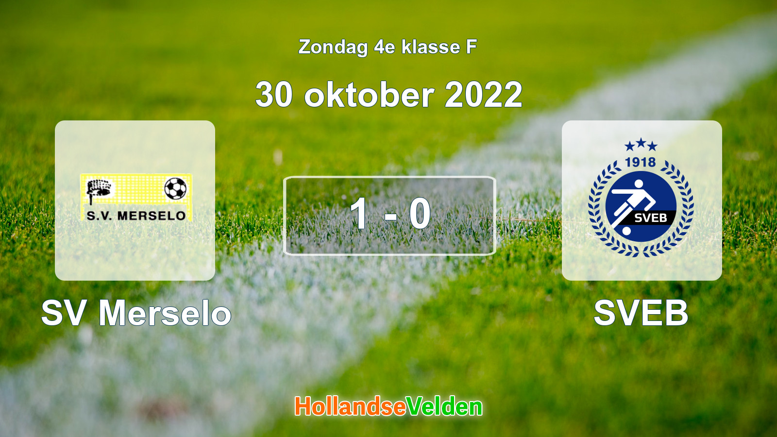 Gespeelde wedstrijd: SV Merselo - SVEB 1 - 0 (30 oktober 2022)