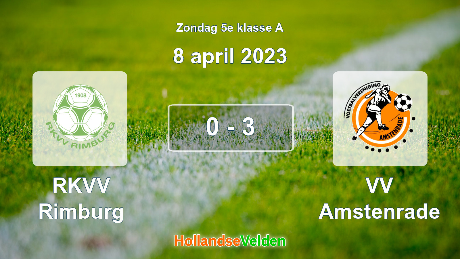 Gespeelde wedstrijd: RKVV Rimburg - VV Amstenrade 0 - 3 (8 april 2023)
