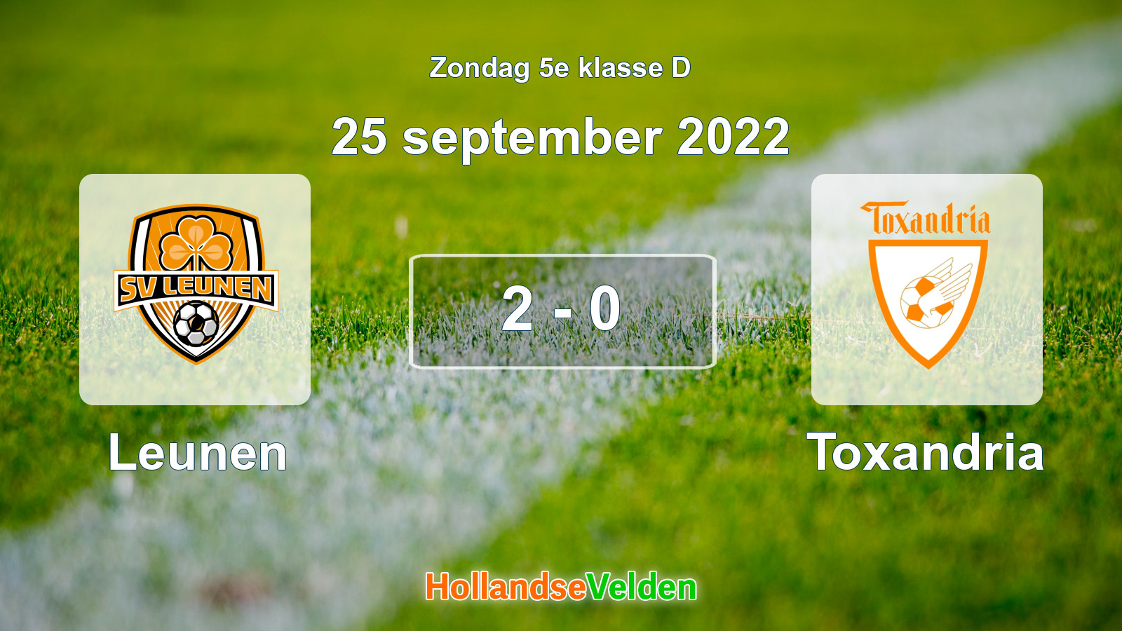 Gespeelde wedstrijd: Leunen - Toxandria 2 - 0 (25 september 2022)