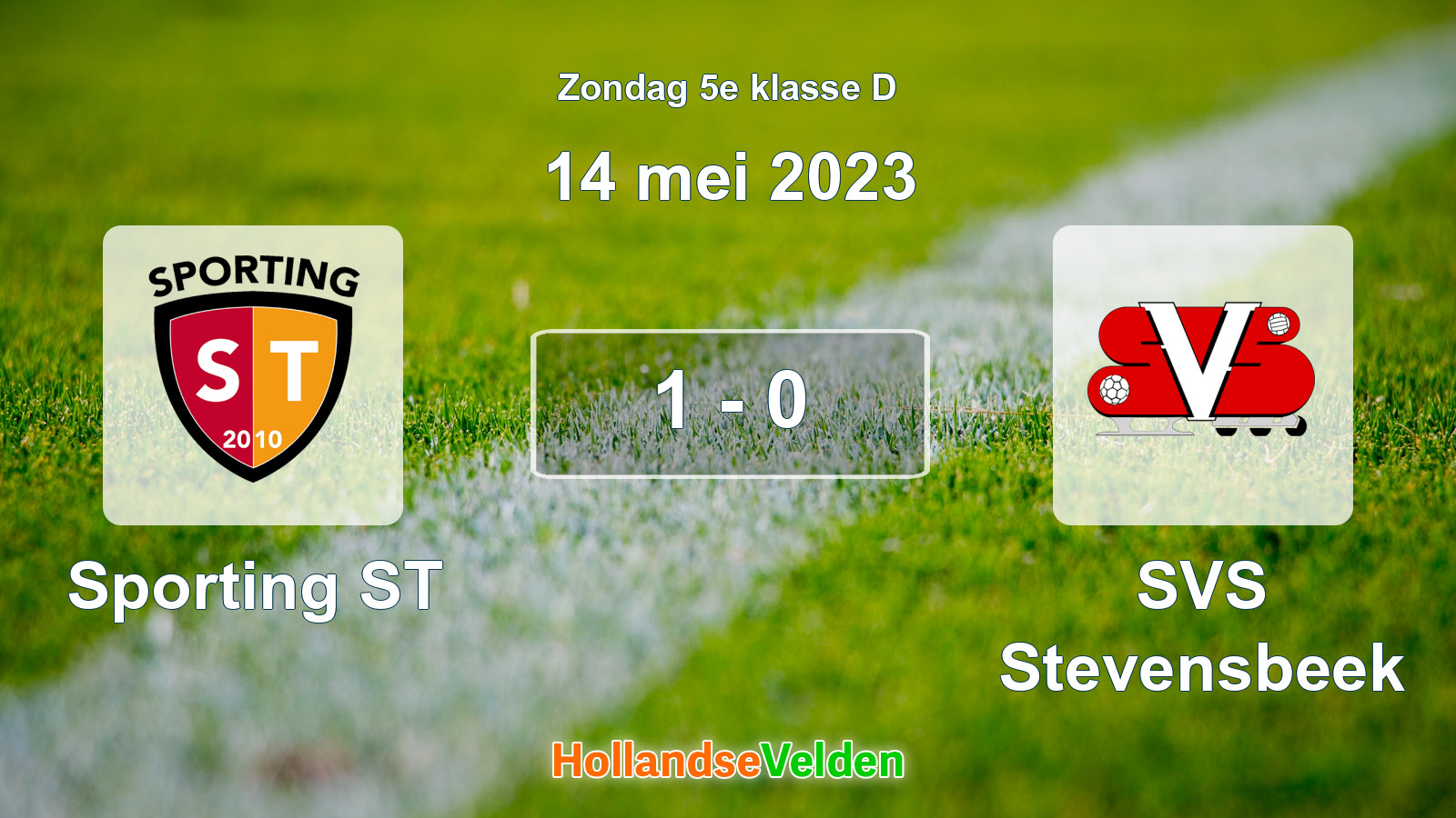 Gespeelde wedstrijd: Sporting ST - SVS Stevensbeek 1 - 0 (14 mei 2023)