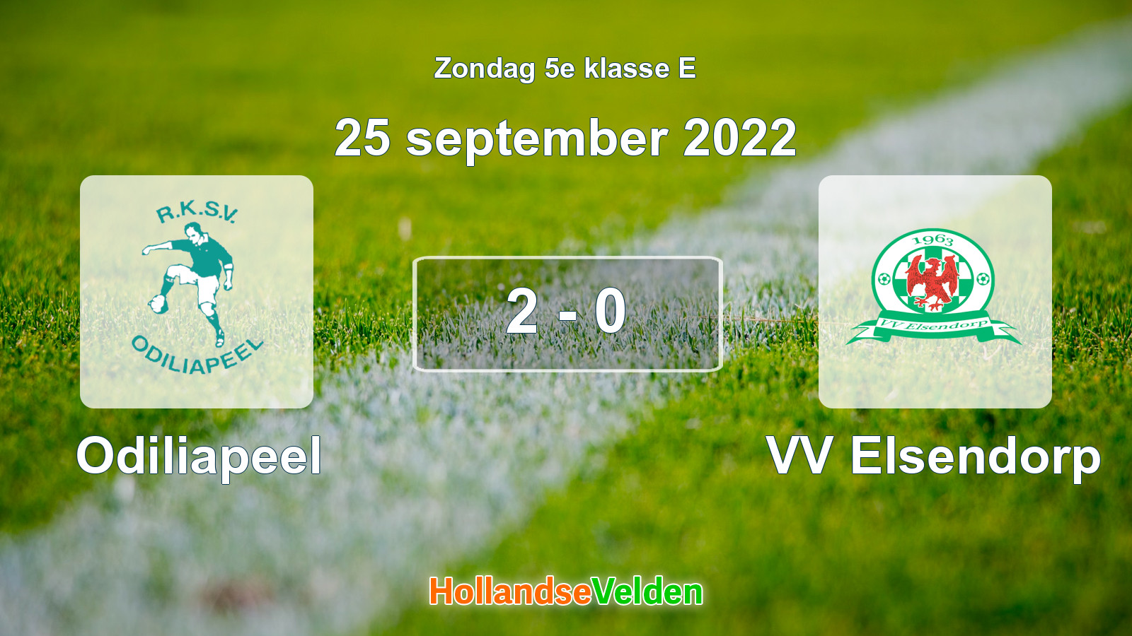 Gespeelde wedstrijd: Odiliapeel - VV Elsendorp 2 - 0 (25 september 2022)