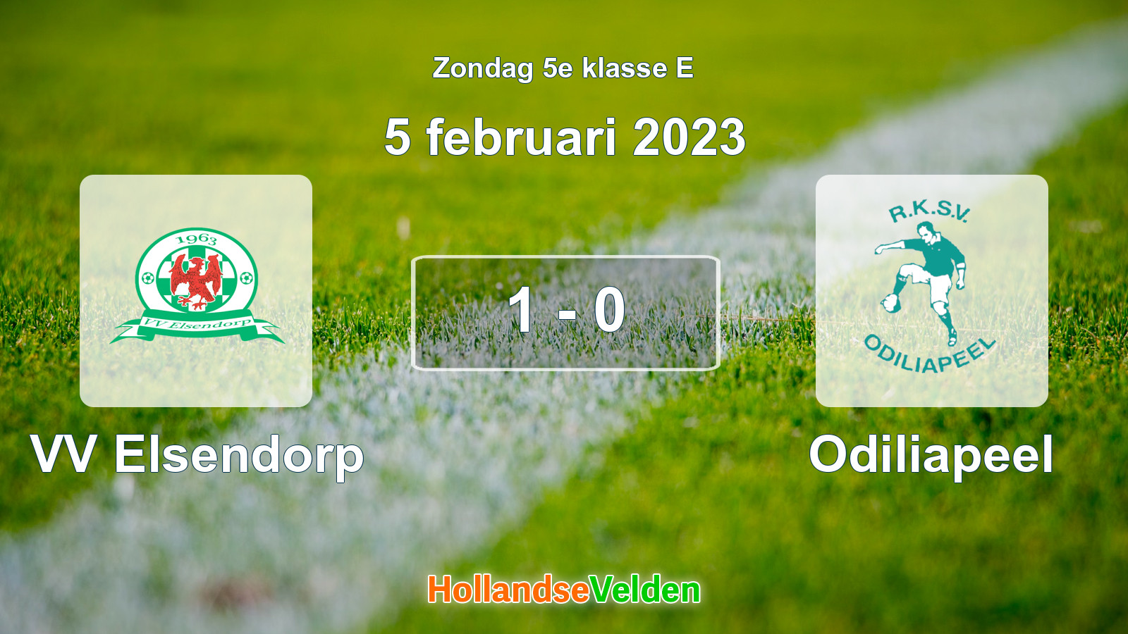 Gespeelde wedstrijd: VV Elsendorp - Odiliapeel 1 - 0 (5 februari 2023)