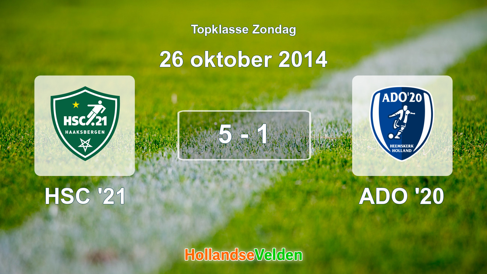 Gespeelde wedstrijd: HSC '21 - ADO '20 5 - 1 (26 oktober 2014)