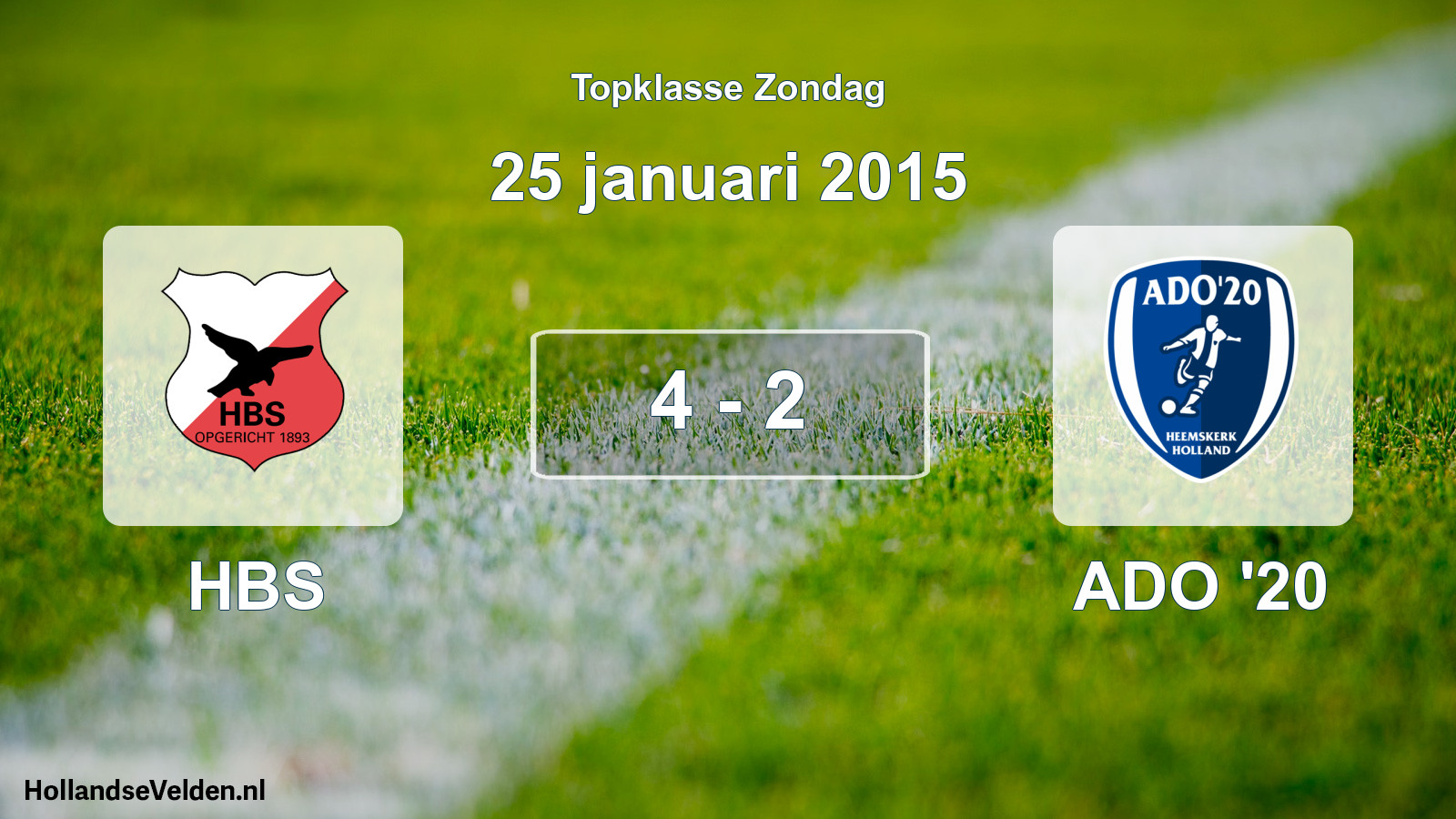 Gespeelde wedstrijd: HBS - ADO '20 4 - 2 (25 januari 2015)