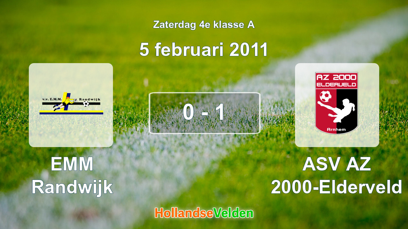 Gespeelde wedstrijd: EMM Randwijk - ASV AZ 2000-Elderveld 0 - 1 (5 februari 2011)