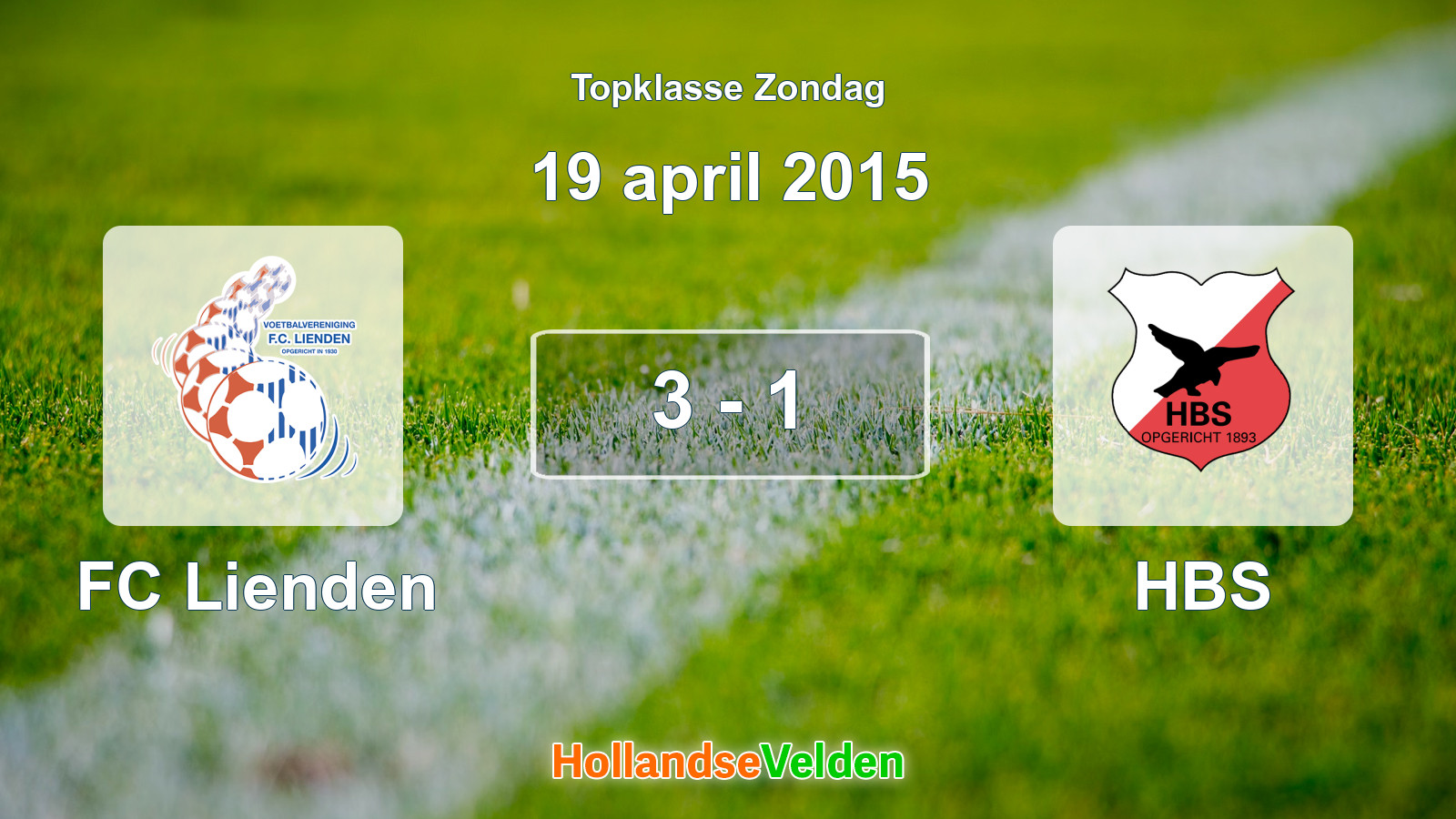 Gespeelde wedstrijd: FC Lienden - HBS 3 - 1 (19 april 2015)