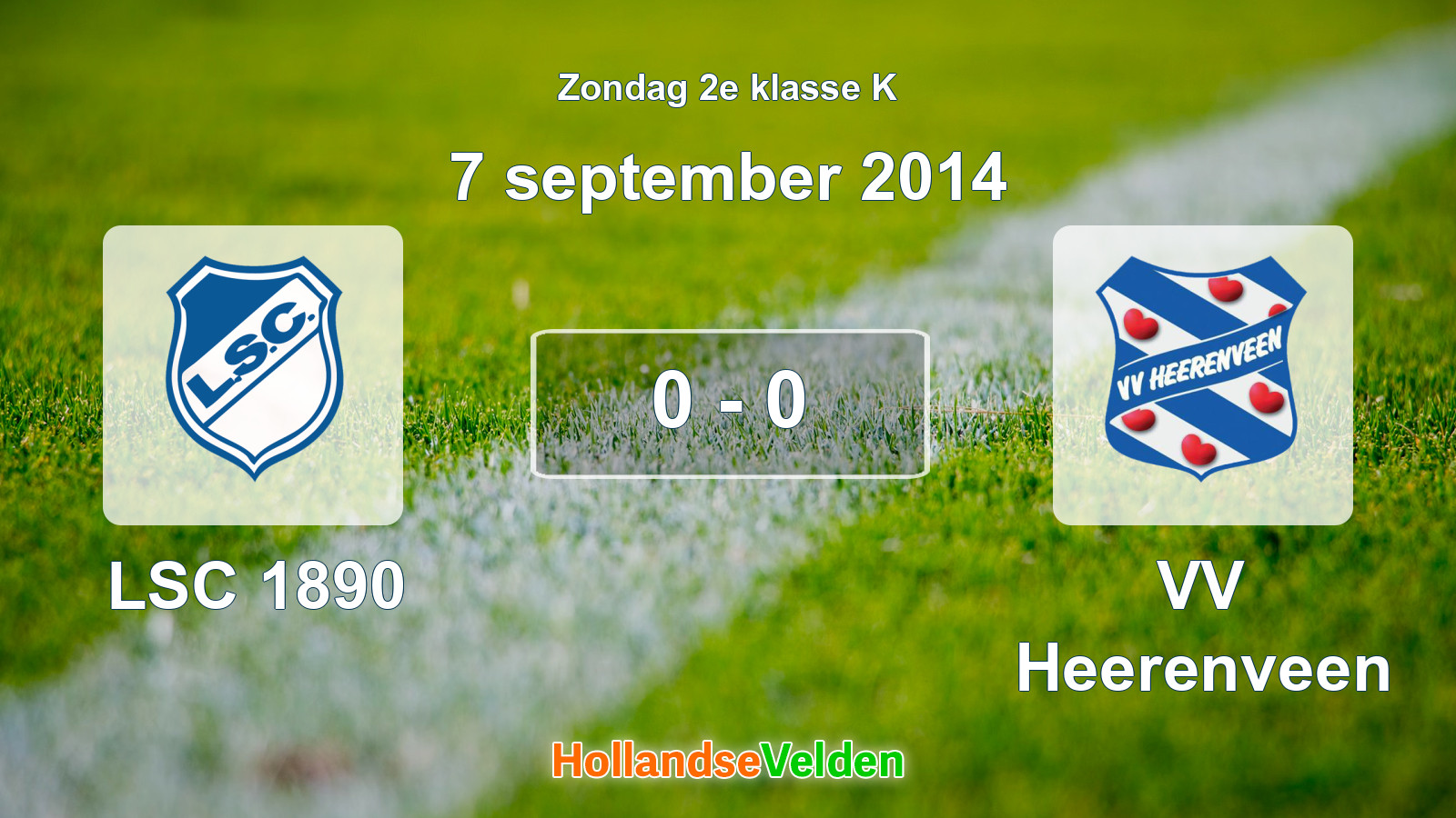 Gespeelde wedstrijd: LSC 1890 - VV Heerenveen 0 - 0 (7 september 2014)