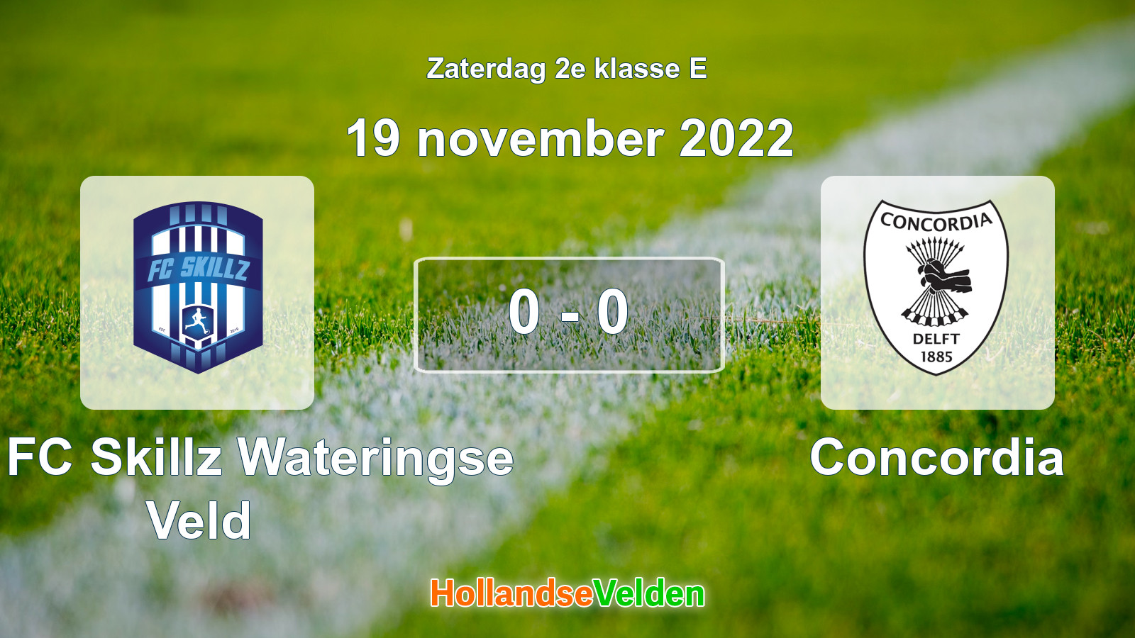 Gespeelde wedstrijd: SSA FC Skillz Wateringse Veld - Concordia 0 - 0 (19 november 2022)