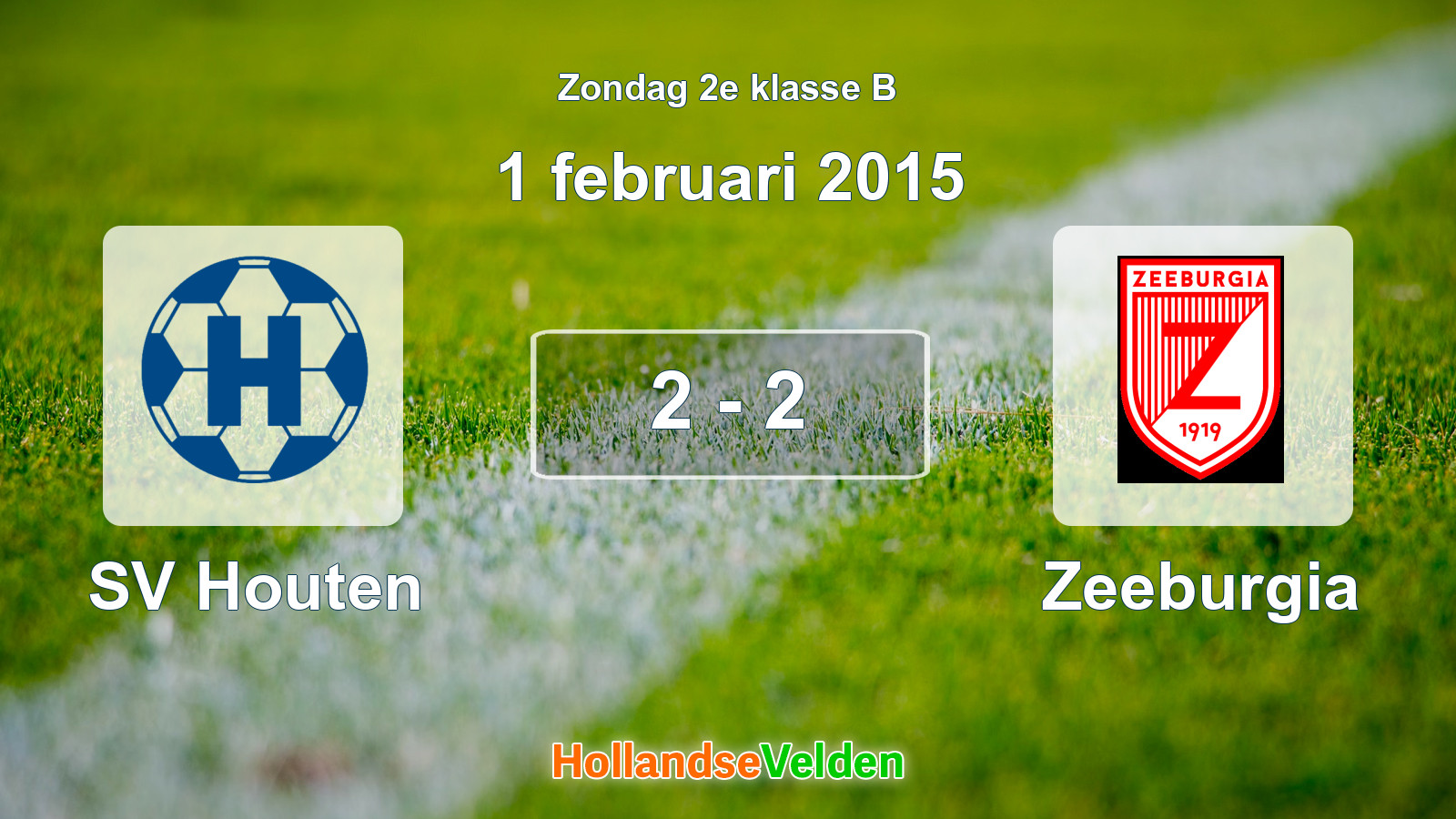 Gespeelde wedstrijd: SV Houten - Zeeburgia 2 - 2 (1 februari 2015)