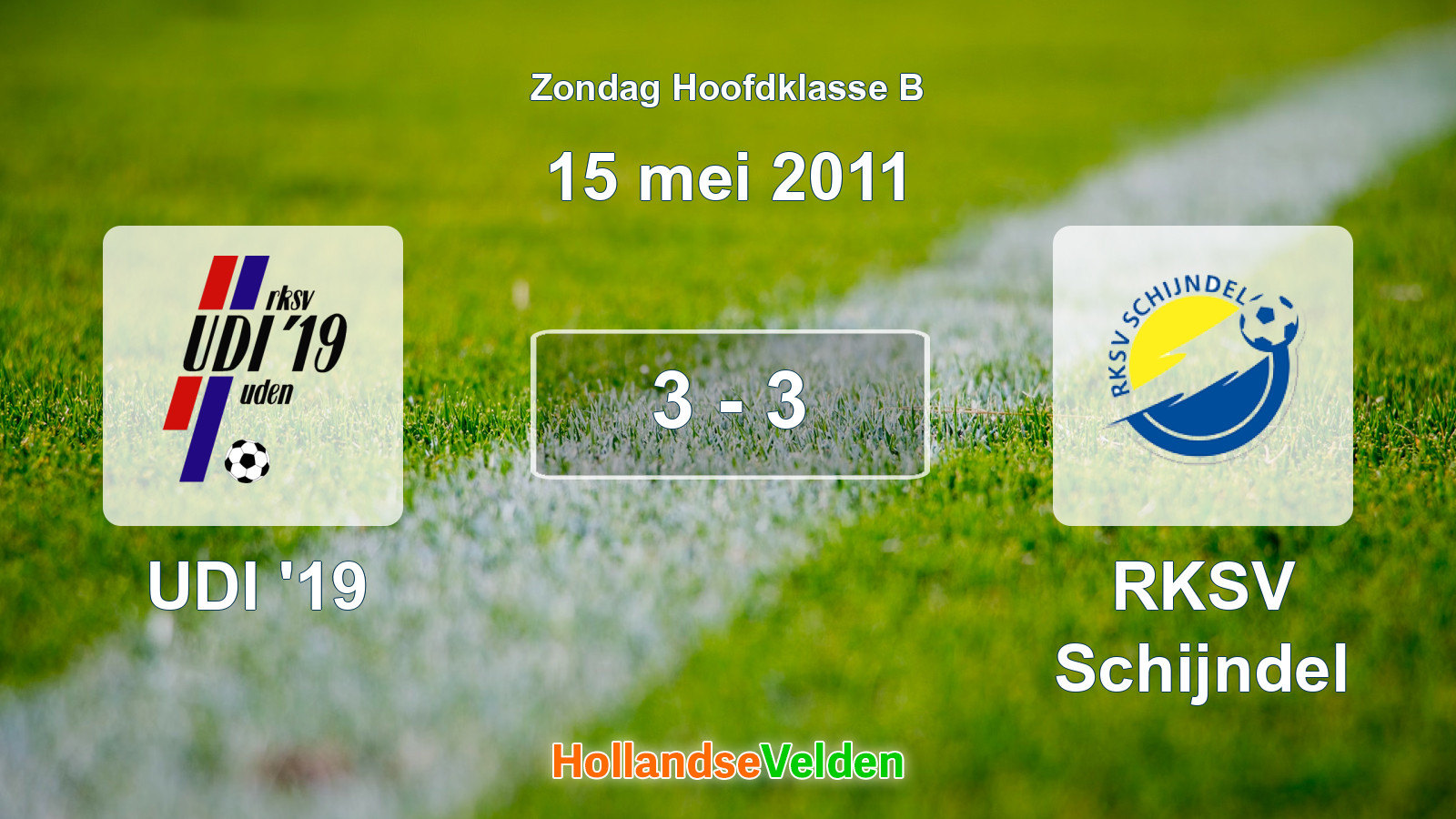 Gespeelde wedstrijd: UDI '19 - RKSV Schijndel 3 - 3 (15 mei 2011)