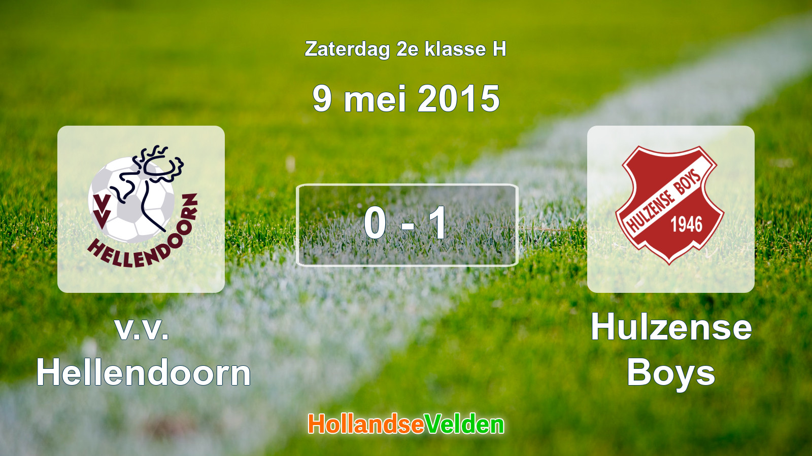 Gespeelde wedstrijd: v.v. Hellendoorn - Hulzense Boys 0 - 1 (9 mei 2015)