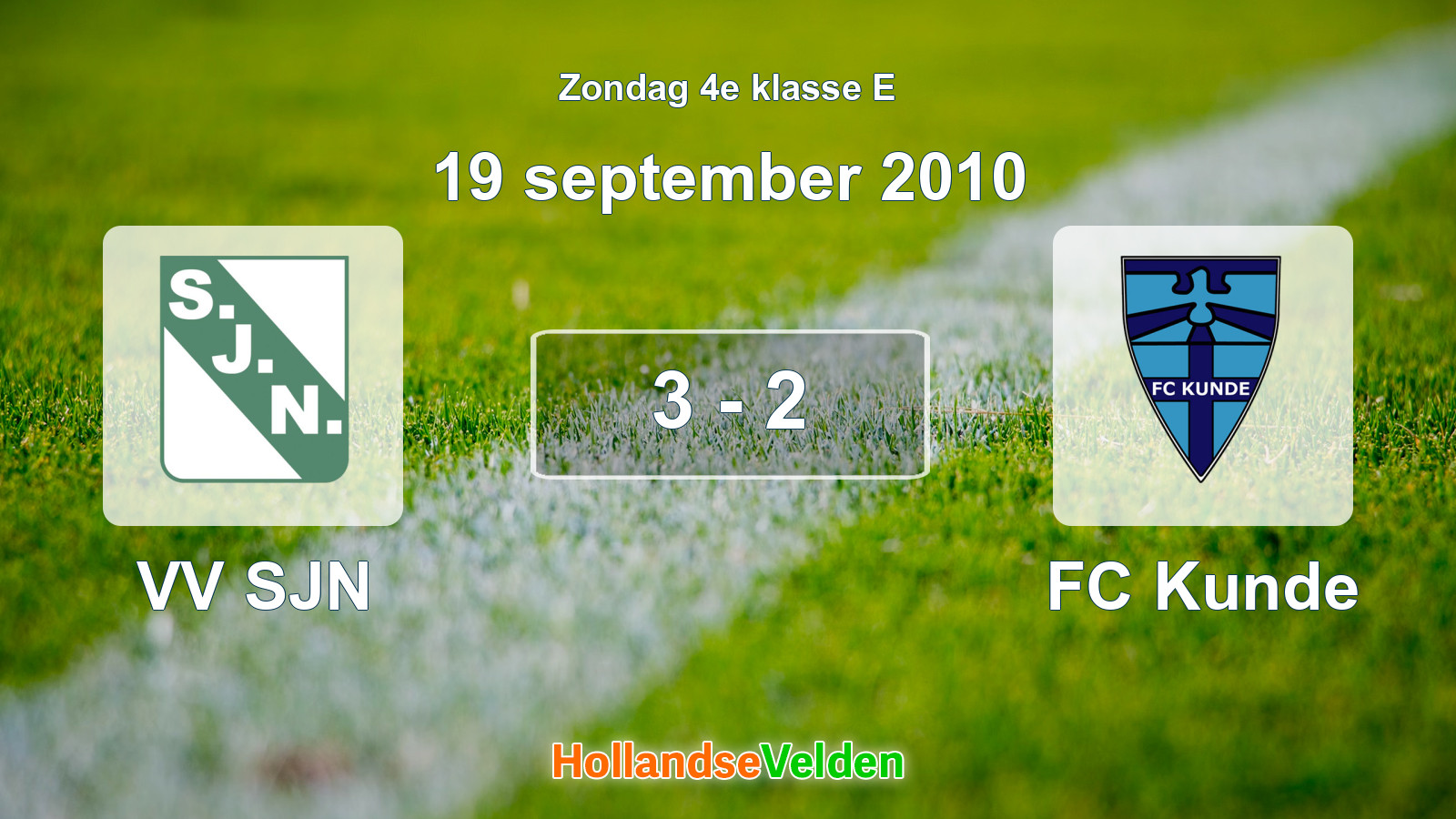 Gespeelde wedstrijd: VV SJN - FC Kunde 3 - 2 (19 september 2010)
