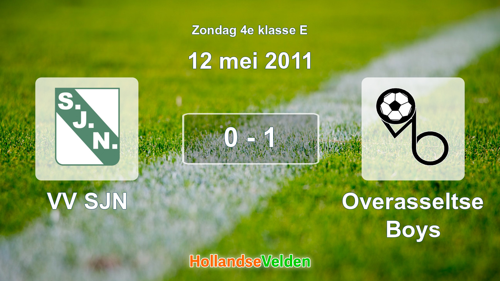 Gespeelde wedstrijd: VV SJN - Overasseltse Boys 0 - 1 (12 mei 2011)