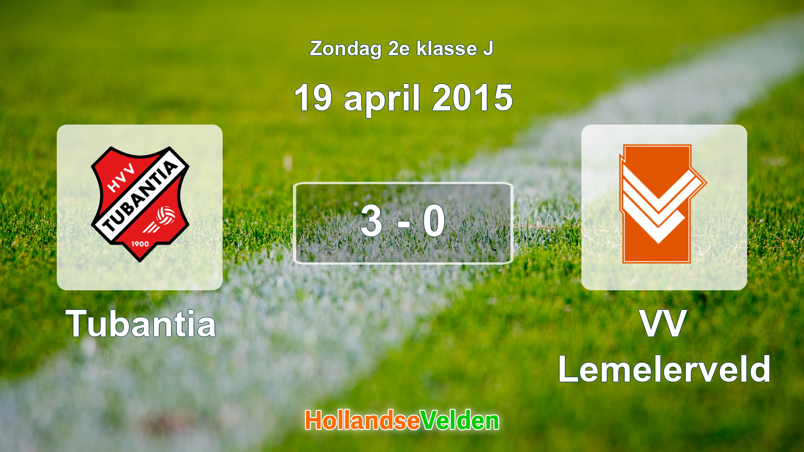 Gespeelde wedstrijd: Tubantia - VV Lemelerveld 3 - 0 (19 april 2015)