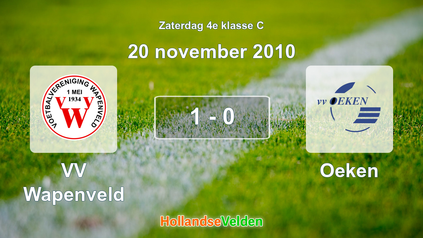 Gespeelde wedstrijd: VV Wapenveld - Oeken 1 - 0 (20 november 2010)
