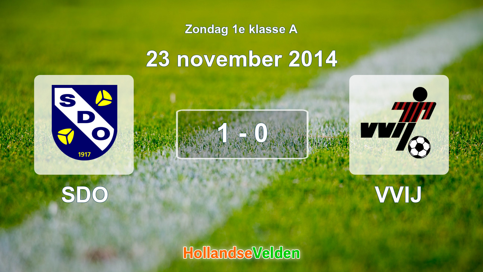 Gespeelde wedstrijd: SDO - VVIJ 1 - 0 (23 november 2014)