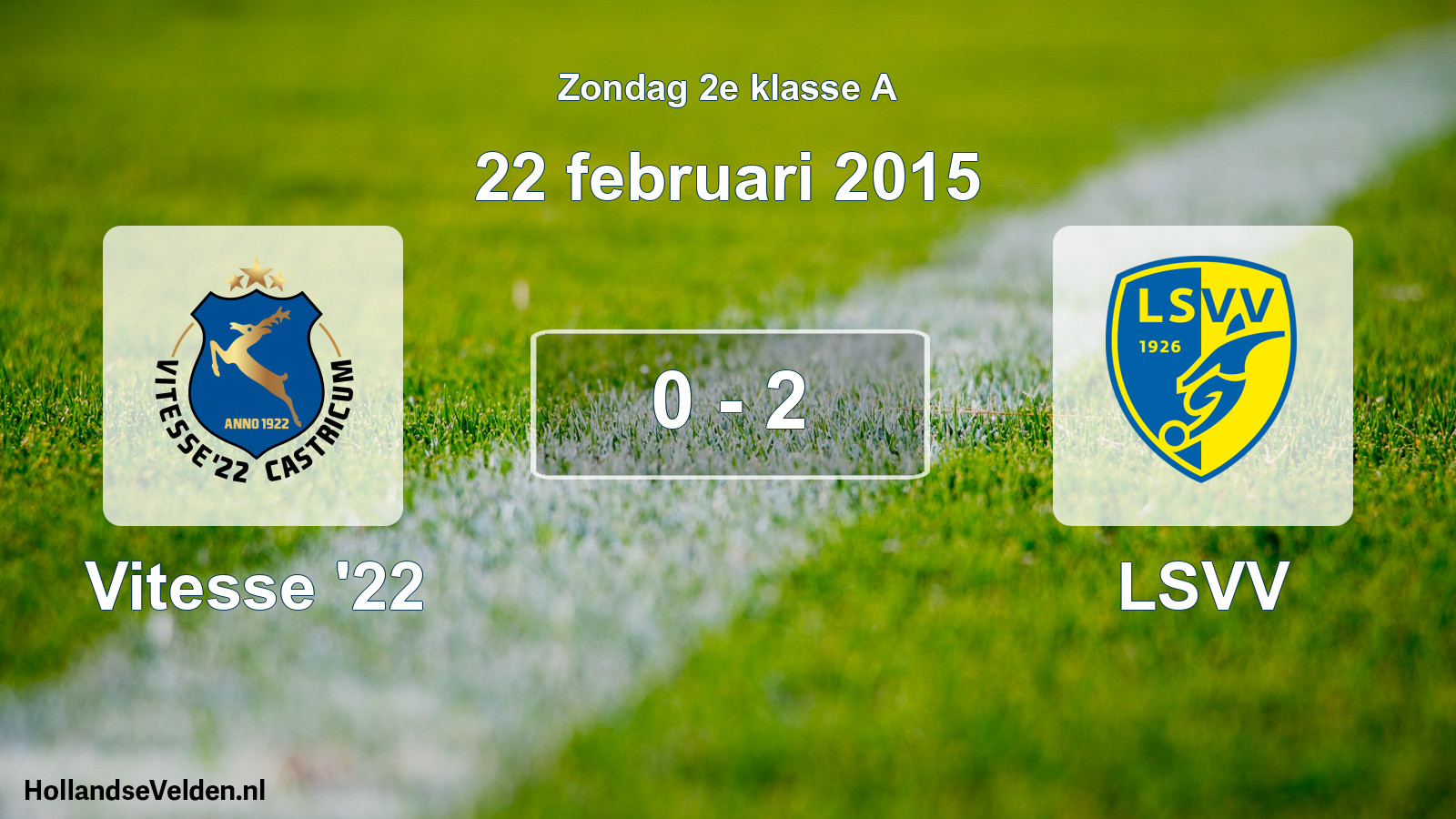 Gespeelde wedstrijd: Vitesse '22 - LSVV 0 - 2 (22 februari 2015)