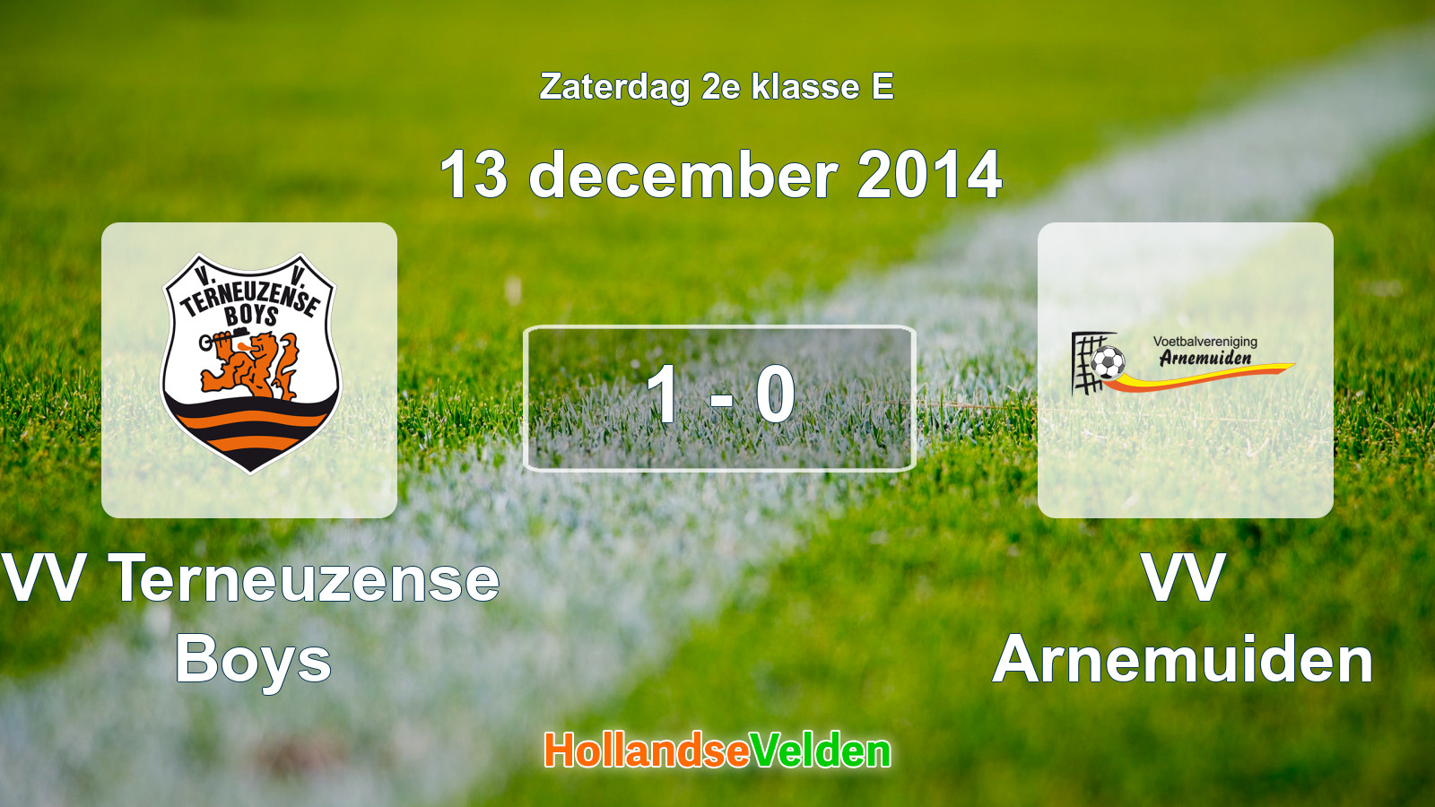 Gespeelde wedstrijd: VV Terneuzense Boys - VV Arnemuiden 1 - 0 (13 december 2014)