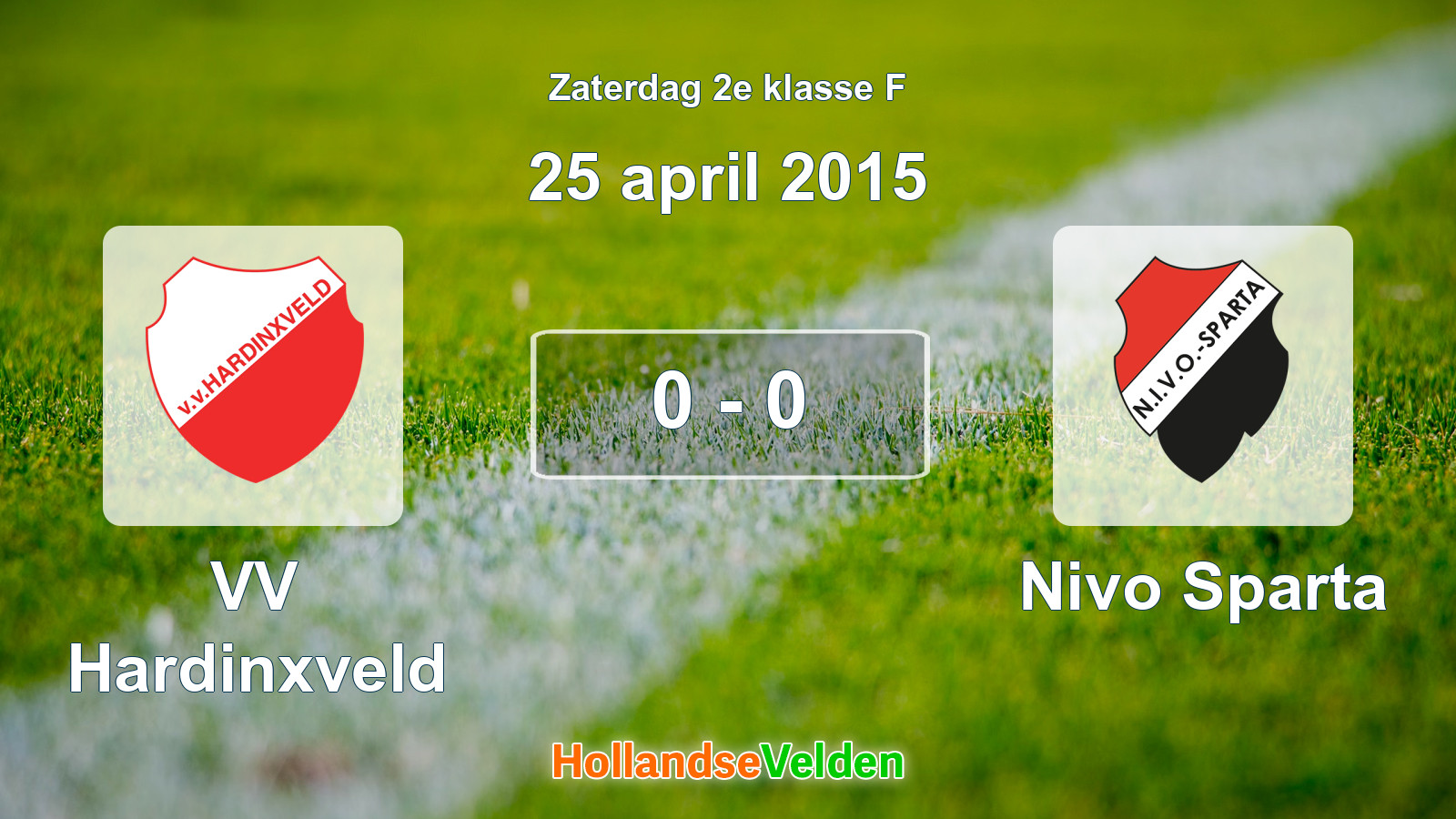 Gespeelde wedstrijd: VV Hardinxveld - Nivo Sparta 0 - 0 (25 april 2015)